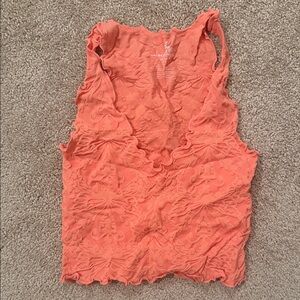 Free People Coral Textured Tank Top